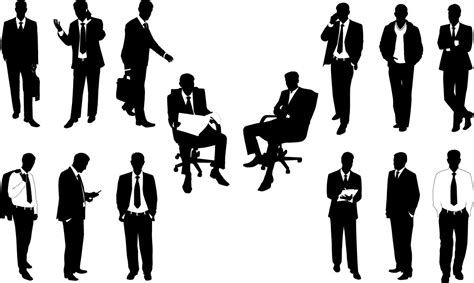 Office worker silhouettes #businessman #career #Character #corporate #leader #leadership #man # ...