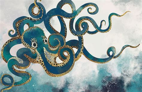 Giant Octopus Wallpaper Mural | Animal Wallpaper | Ever Wallpaper UK