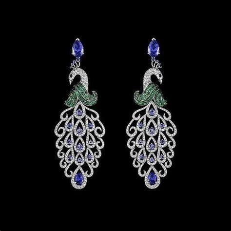 925 Sterling Silver Peacock Earrings at best price in Vadodara