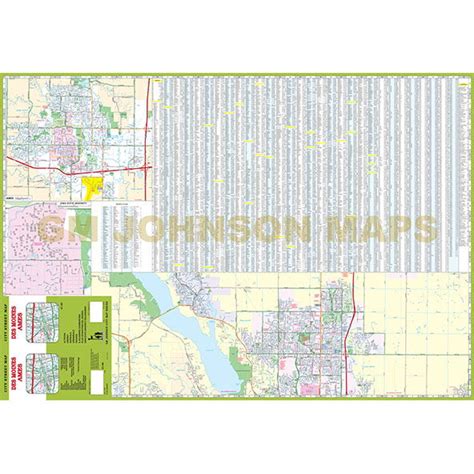 Des Moines / Ames, Iowa Street Map - GM Johnson Maps