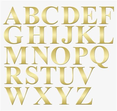 Gold Letters - 792x720 PNG Download - PNGkit