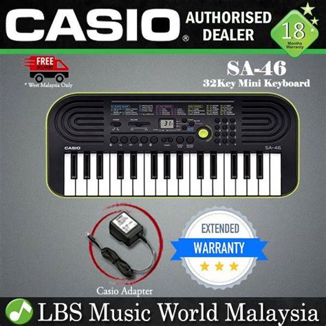 Casio SA-46 32 Key Mini Portable Music Keyboard Electronic Piano (SA46 SA 46) - LBS Music World ...