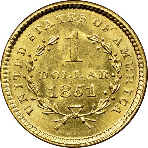 Collectors Replica 1851 One Dollar Gold Coin CP 417