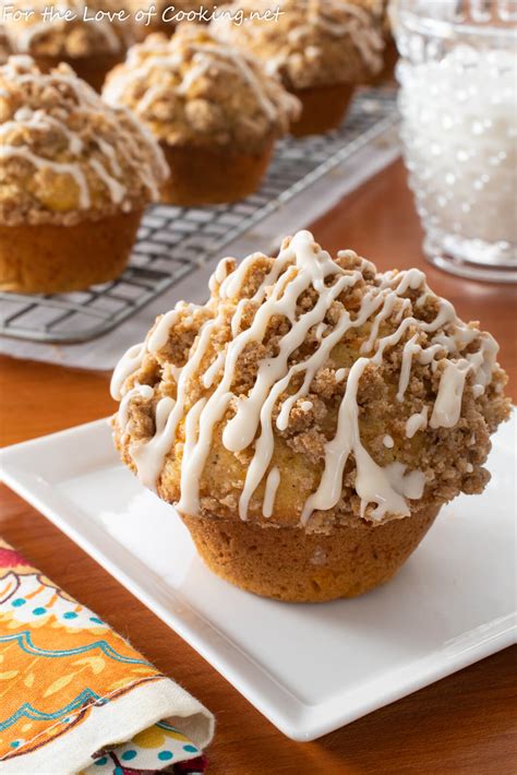 Carrot Cake Muffins with Streusel and Glaze | For the Love of Cooking