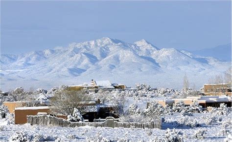 Santa Fe, NM. Snowy winter scene, ca. 2011 | Winter scenes, Winter activities, New mexico