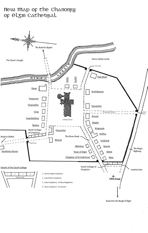 Map of The Chanonry of Elgin