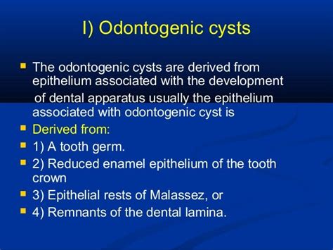 Odontogenic Cysts