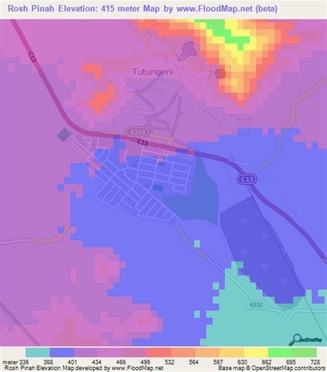 Elevation of Rosh Pinah,Namibia Elevation Map, Topography, Contour