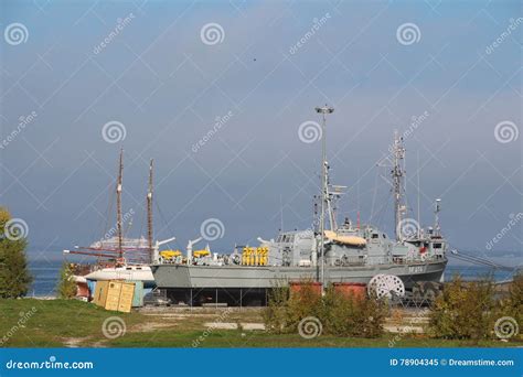 Ship in a seaplane harbour stock image. Image of life - 78904345