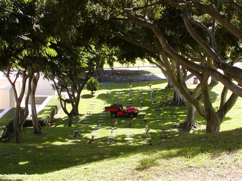 The well attended graves within the Punchbowl Crater Oahu Hawaii ...