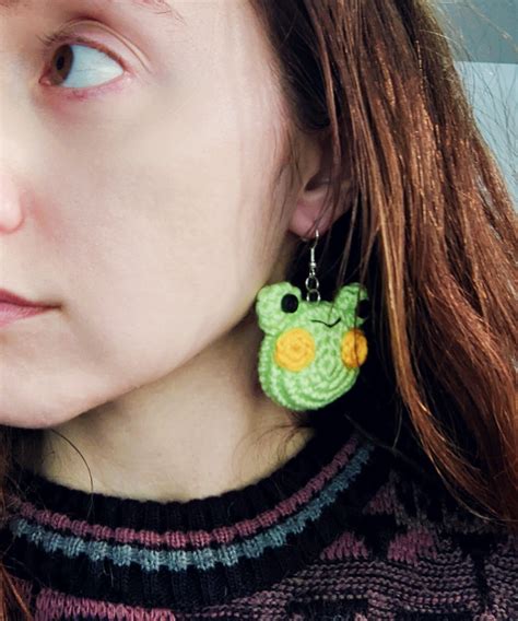 Froggy Earrings Crochet Pattern Crochet Frog Crochet - Etsy