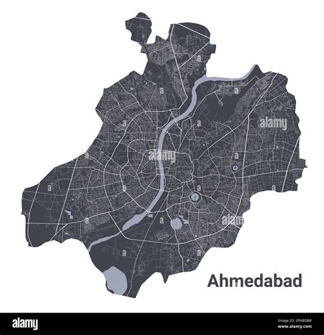 Map of ahmedabad Cut Out Stock Images & Pictures - Alamy