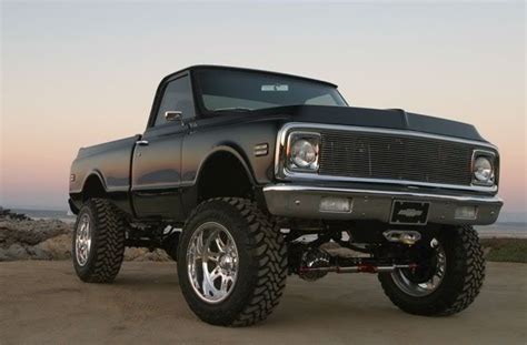 Old Chevy C-10 all jacked up | Bigger trucks :p | Pinterest