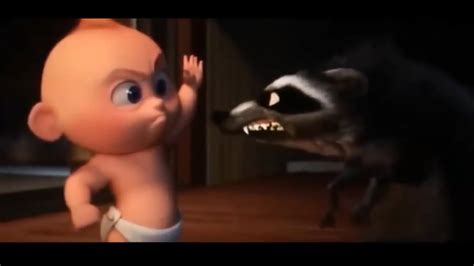 The Incredibles 2 - Jack Jack vs Raccoon Fight - YouTube