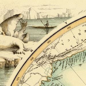 Arctica Map Marvelous Map of the Arctic Regions Arctic Map Wellington ...