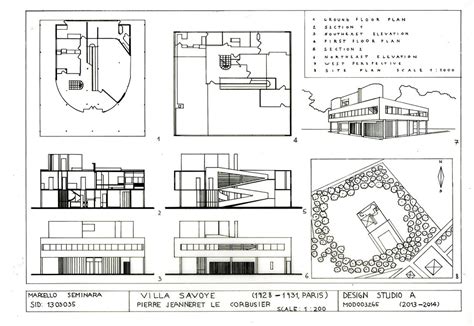 Villa Savoye Orthographic Drawing (2013) | Orthographic draw… | Flickr