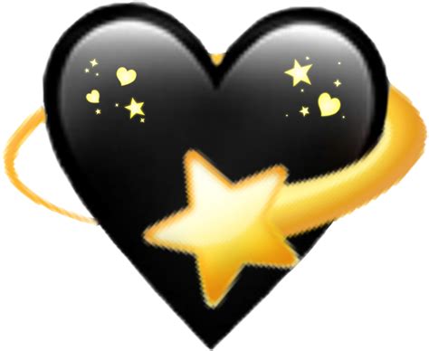 Download Sparkling Black Heart Emoji | Wallpapers.com