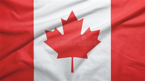 Canada Flag with Fabric Texture Stock Image - Image of full ...