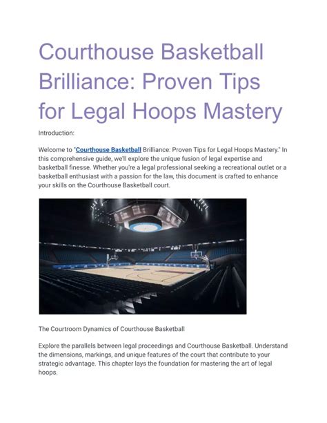 PPT - Courthouse Basketball Brilliance_ Proven Tips for Legal Hoops Mastery PowerPoint ...