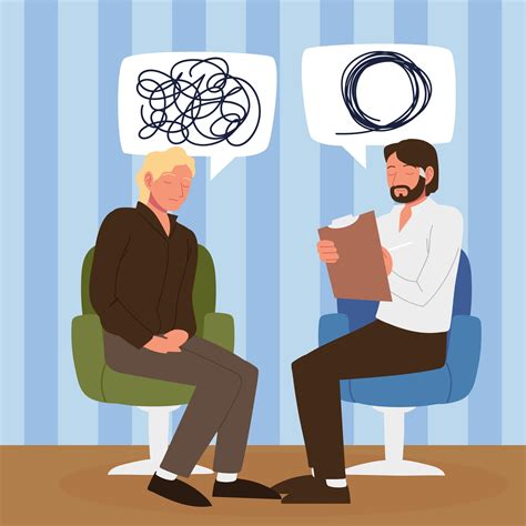 therapist patient talking 2591938 Vector Art at Vecteezy