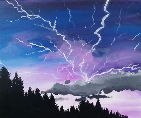 Lightning Strikes Painting Class - Muse West Hartford