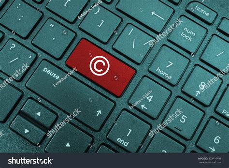 Computer Keyboard With Copyright Symbol Stock Photo 323410493 ...