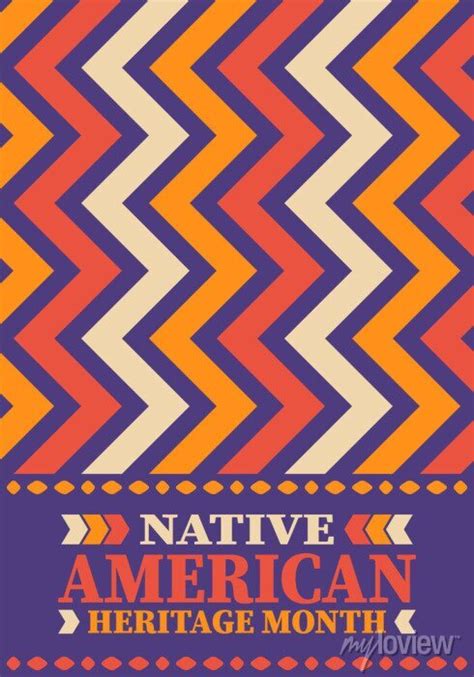 Native american heritage month. american indian culture. celebrate wall mural • murals texture ...