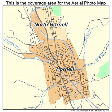 Aerial Photography Map of Hornell, NY New York