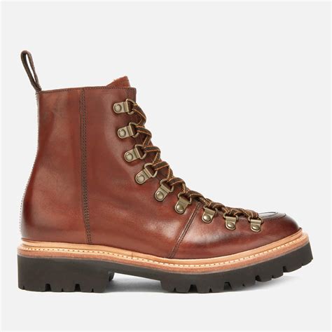 Grenson Nanette Hand Painted Leather Hiking Style Boots in Tan (Brown) - Lyst