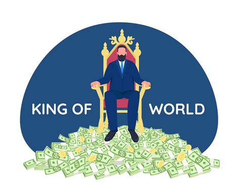 Successful businessman sitting on throne 1779790 Vector Art at Vecteezy