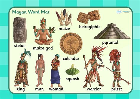 KS2 Mayan Civilization Word Mat | Maya civilization, Mayan art, Ancient mayan