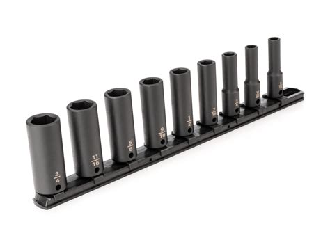 9-Piece 3/8 Inch Drive Deep 6-Point Impact Socket Set | TEKTON® | SID91101