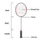 Parts of a Badminton Racket - RACKET SPORTS.in