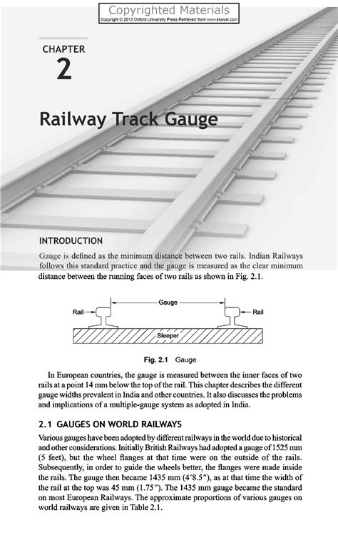 Lecture 15 - lec - CHAPTER Railway Track Gauge INTRODUCTION Gauge is defined as the minimum ...