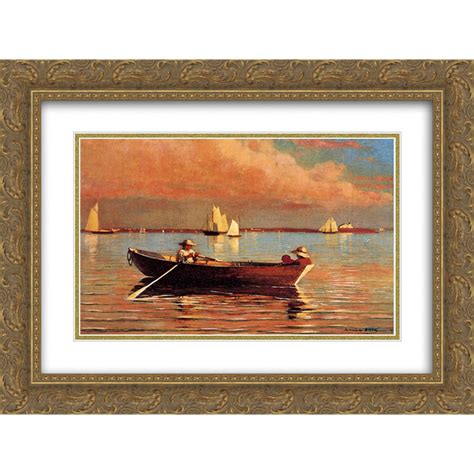 Winslow Homer 2x Matted 24x20 Gold Ornate Framed Art Print 'Gloucester ...