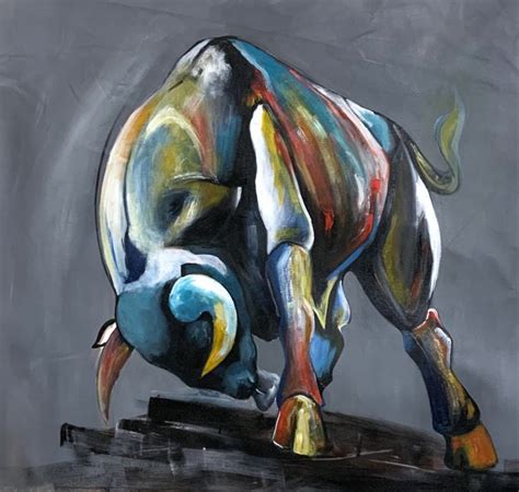 Bull artwork | Bull artwork, Abstract, Abstract art