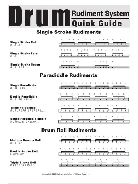 Printable Drum Rudiments - Printable Word Searches