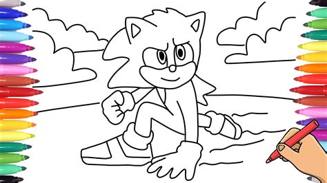 Super Sonic The Hedgehog Coloring Pages Mario and sonic coloring page