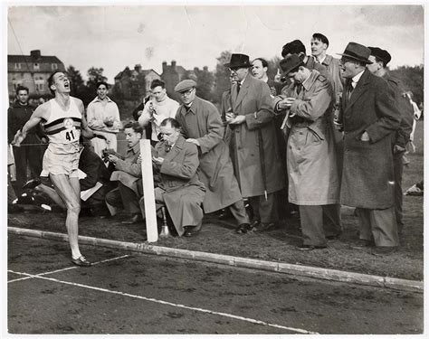 Roger Bannister finishing four-minute mile | International Center of ...