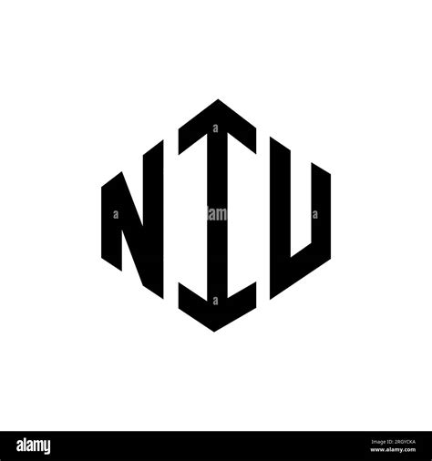 NIU letter logo design with polygon shape. NIU polygon and cube shape ...