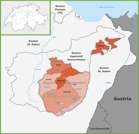 Canton of Appenzell Innerrhoden Maps | Switzerland | Maps of Canton of ...