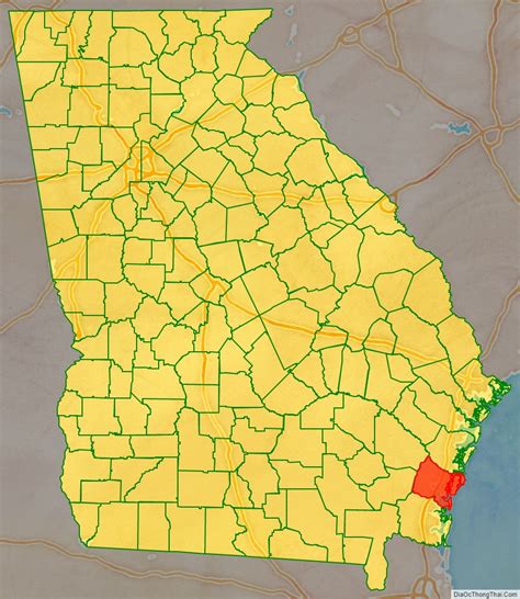 Map of Glynn County, Georgia - Thong Thai Real