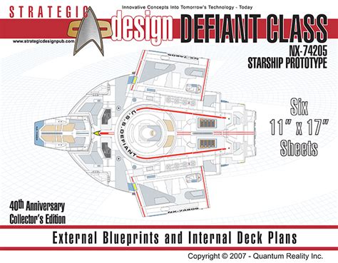 Star Trek Blueprints: Defiant Class NX-74205 Starship Prototype