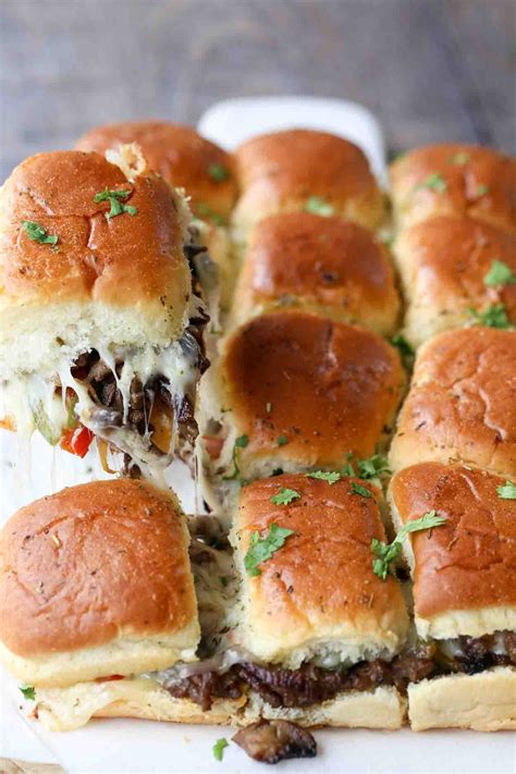 Philly Cheese Steak Sliders Recipe (VIDEO) - Valentina's Corner