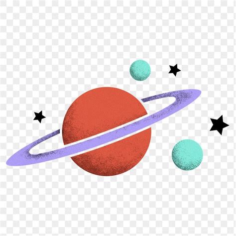 an image of the planets and stars on a transparent background