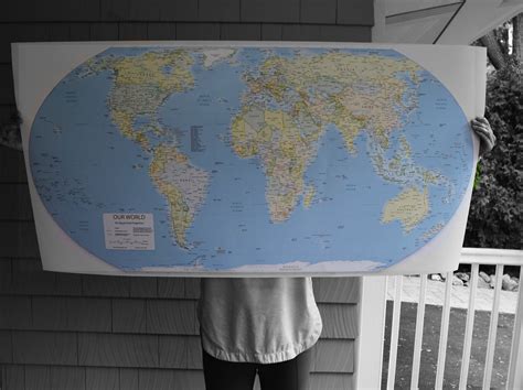 Equal Area World Map Print Similar to Peters and Gall Peters - Etsy Canada