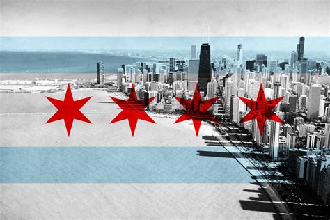 Chicago City Flag (Downtown Skyline) Canvas Art by iCanvas | iCanvas ...