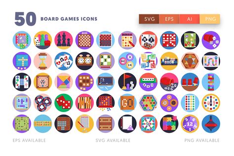 Board Games icons png/svg/eps