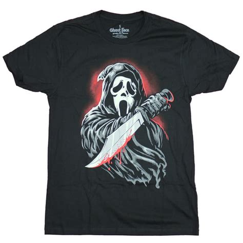 Goodie Two Sleeves - Scream Mens T-Shirt - Stabbing Ghostface With ...