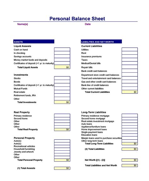 30 Simple Balance Sheet Templates (+Examples) - TemplateArchive